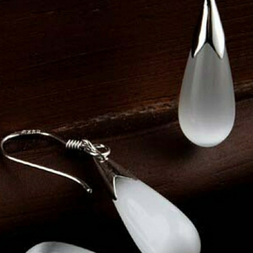925 Sterling silver antique jade earrings